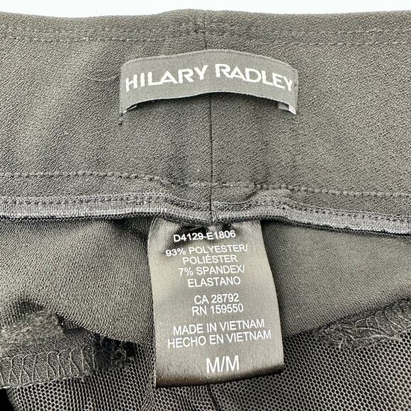 Hilary Radley High Rise Trousers Women M Black Pull On Crop Pant Business Casual - Picture 11 of 11